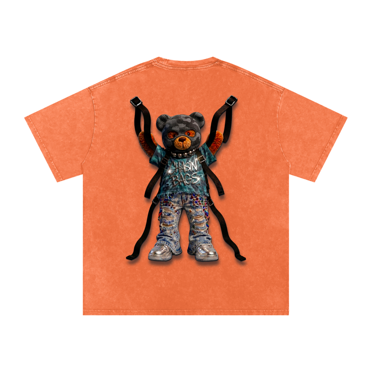 Snow Washed Oversized Cotton T-Shirt
