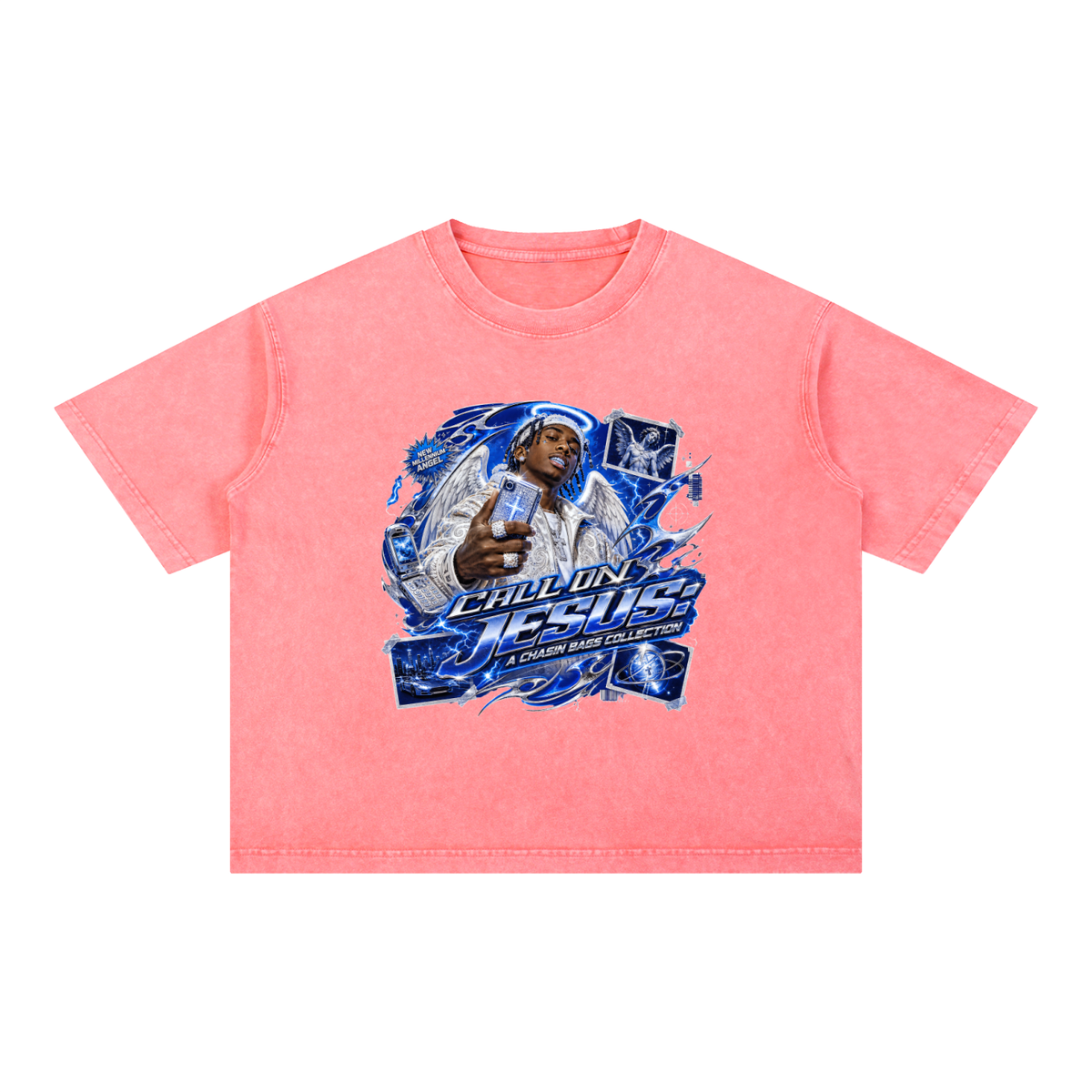 CALL ON Mineral Wash Boxy Cotton T-Shirt