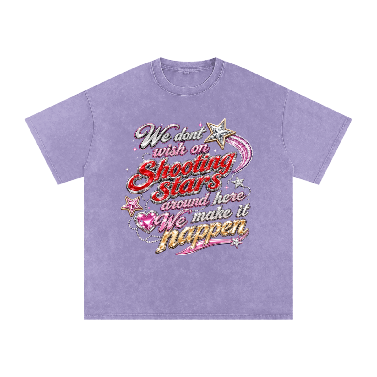 Snow Washed Oversized Cotton T-Shirt