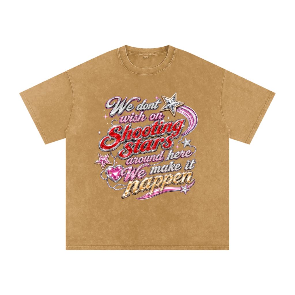 Snow Washed Oversized Cotton T-Shirt