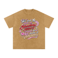 Snow Washed Oversized Cotton T-Shirt