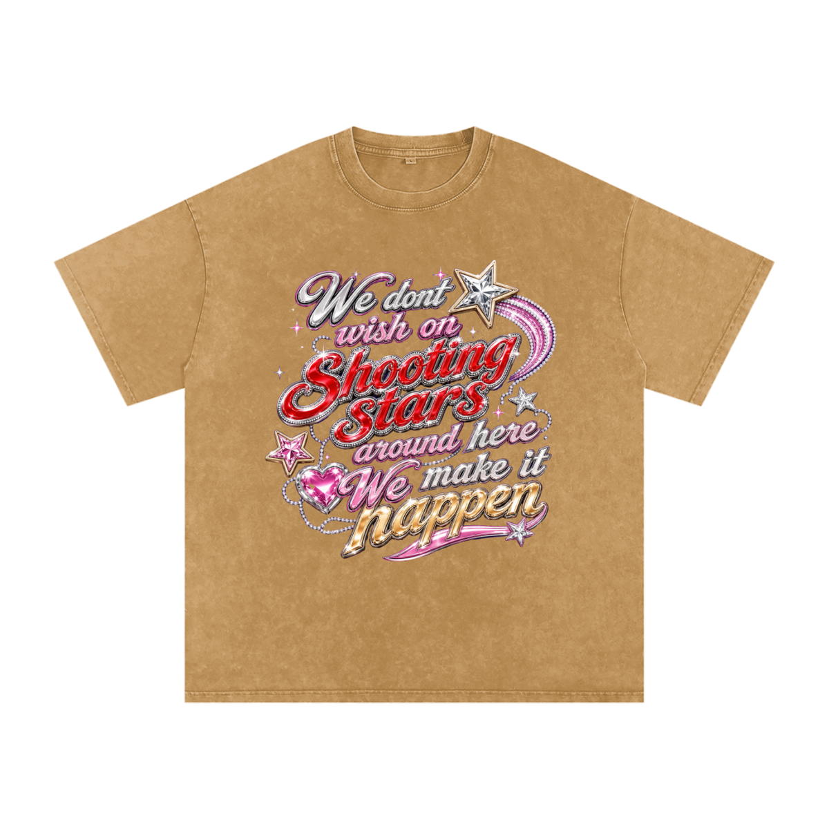 Snow Washed Oversized Cotton T-Shirt