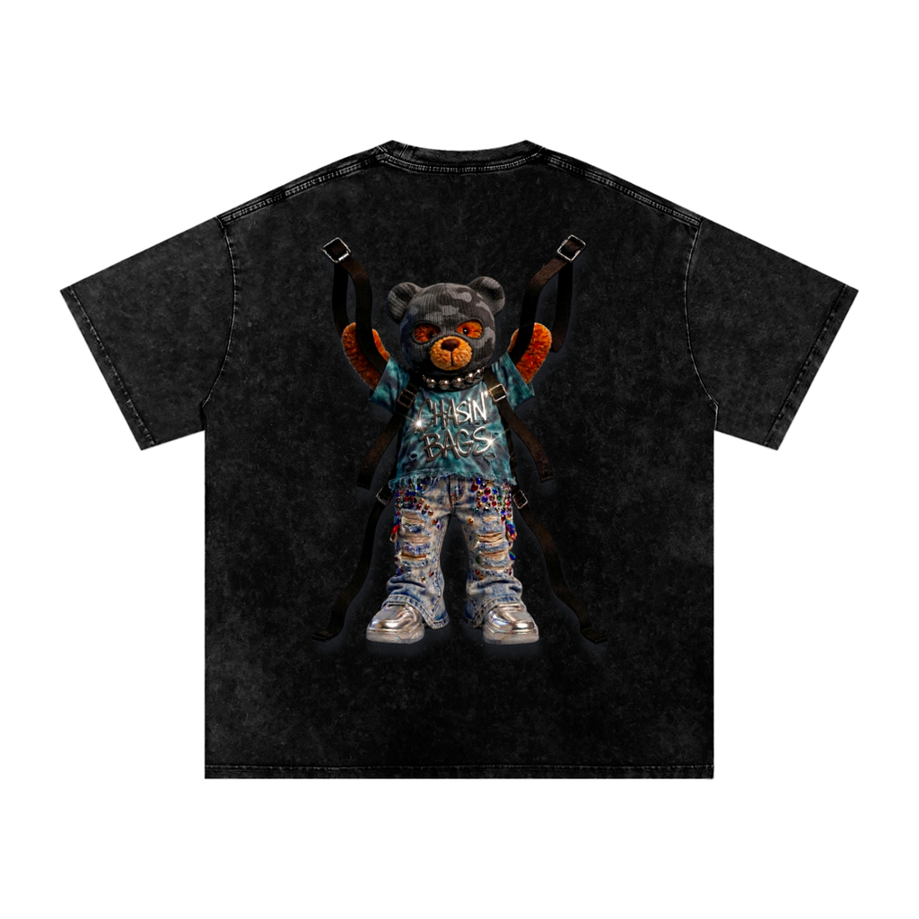 Snow Washed Oversized Cotton T-Shirt