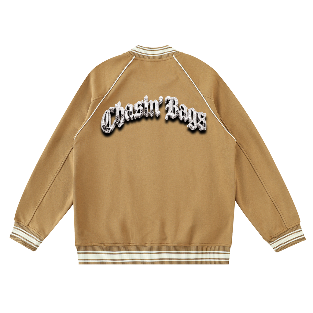 CB Contrast Trim Raglan Varsity Jacket