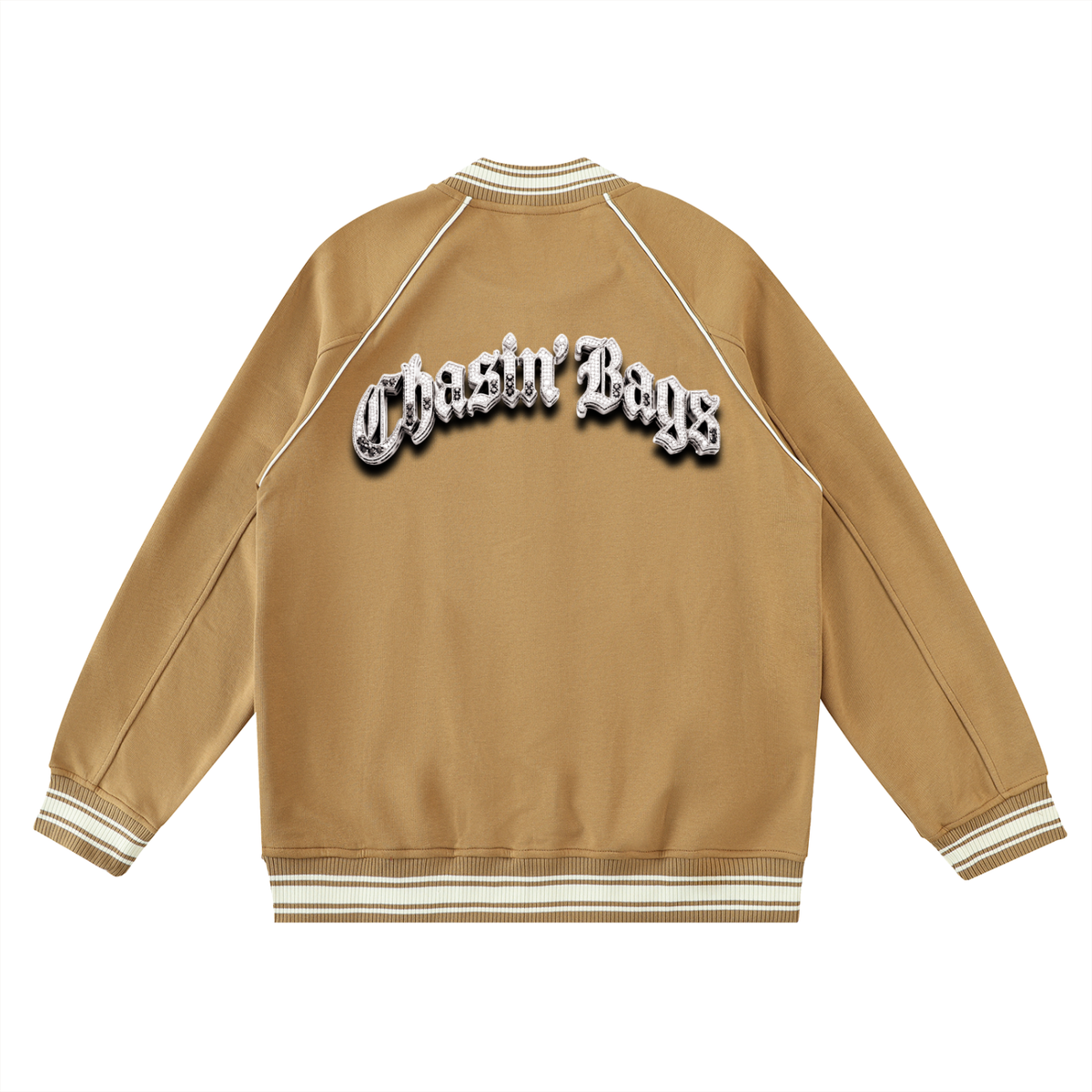 CB Contrast Trim Raglan Varsity Jacket
