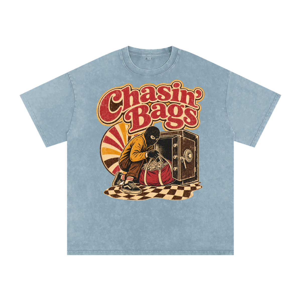 Snow Washed Oversized Cotton T-Shirt
