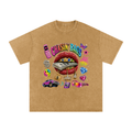 Snow Washed Oversized Cotton T-Shirt