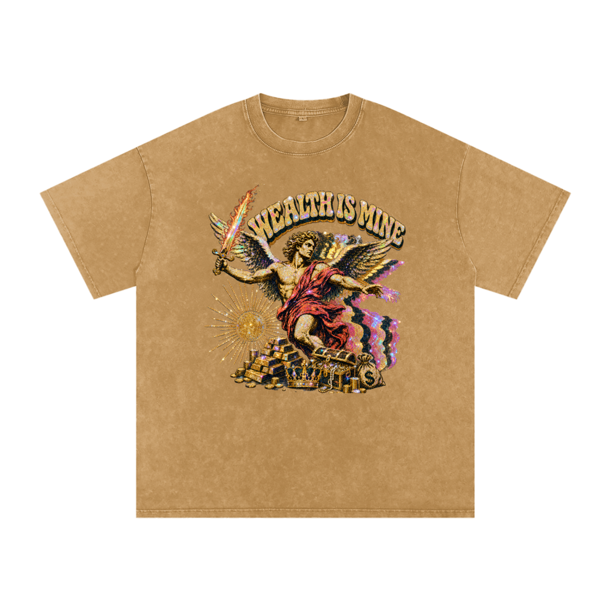 Snow Washed Oversized Cotton T-Shirt