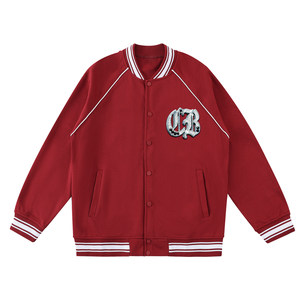 CB Contrast Trim Raglan Varsity Jacket