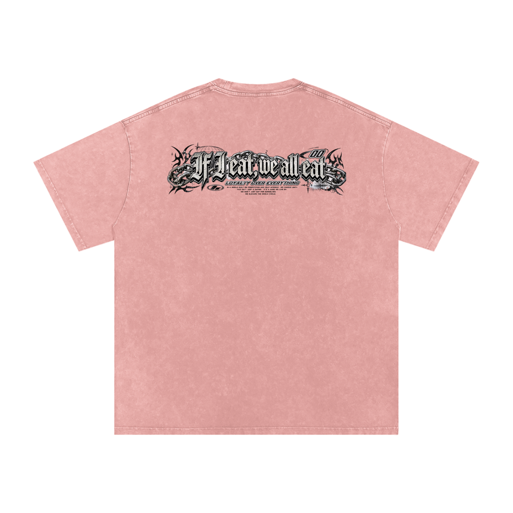 IF I EAT BEARY ON Snow Washed Oversized Cotton T-Shirt
