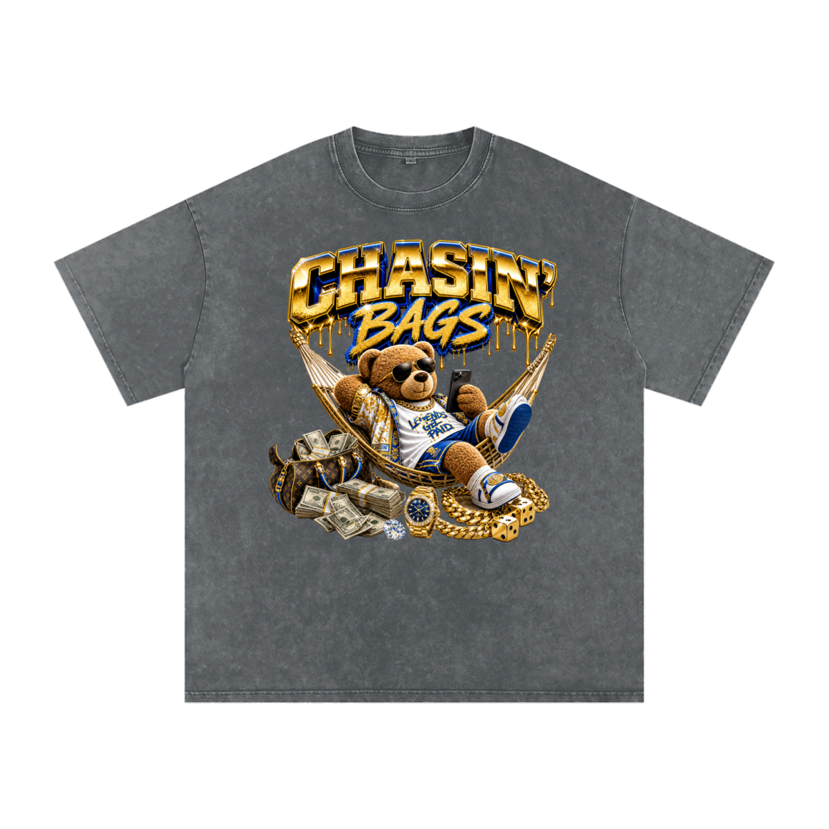 Snow Washed Oversized Cotton T-Shirt