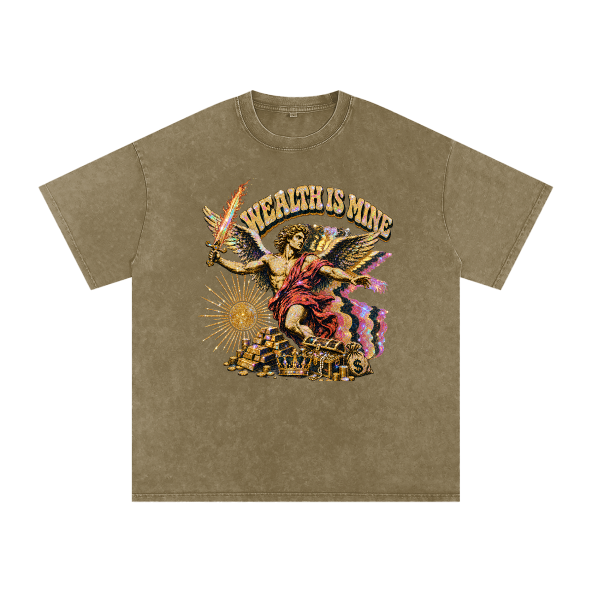 Snow Washed Oversized Cotton T-Shirt