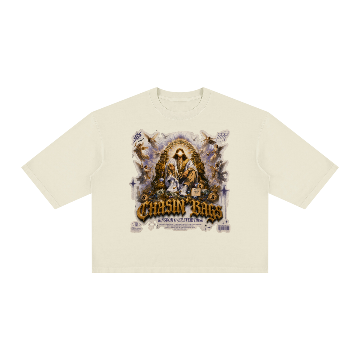JESUS Unisex Vintage Wash Boxy T-Shirt