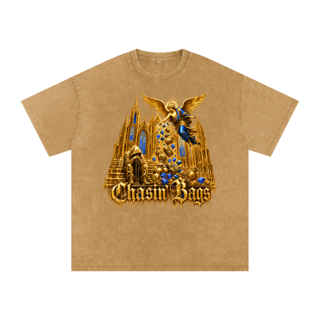 Snow Washed Oversized Cotton T-Shirt