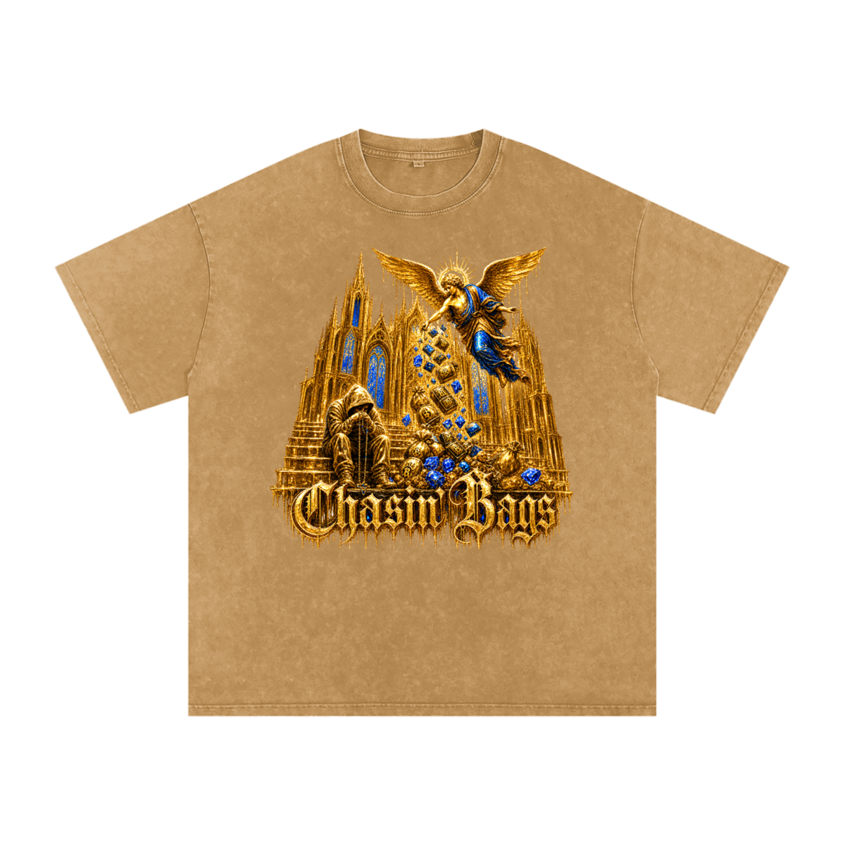 Snow Washed Oversized Cotton T-Shirt