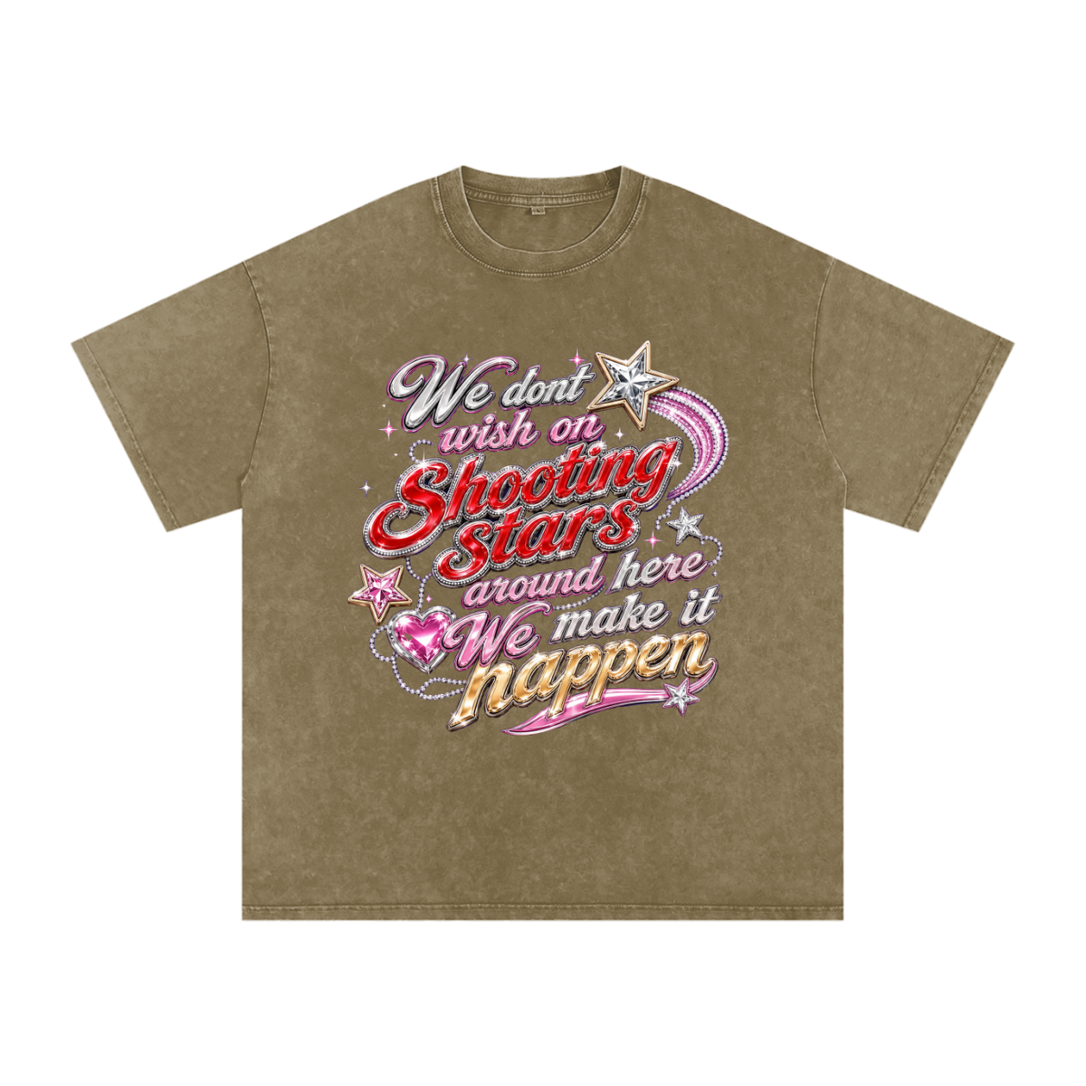 Snow Washed Oversized Cotton T-Shirt