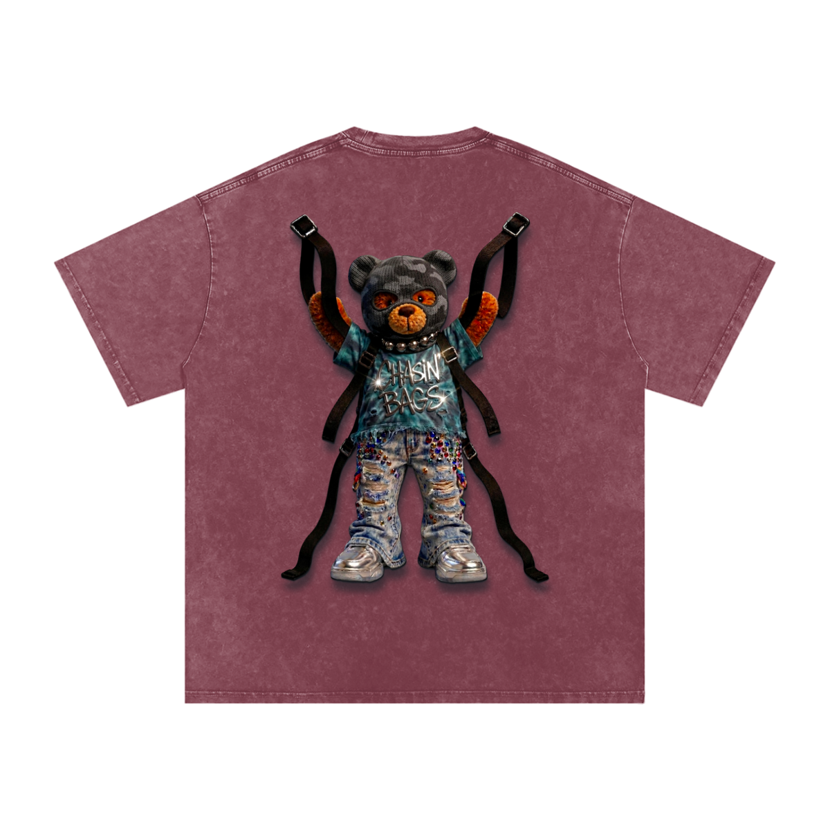 Snow Washed Oversized Cotton T-Shirt