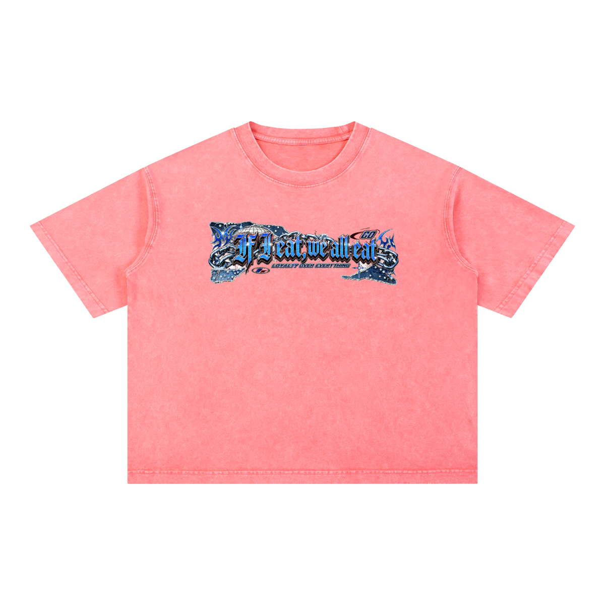 IF I EAT..Mineral Wash Boxy Cotton T-Shirt