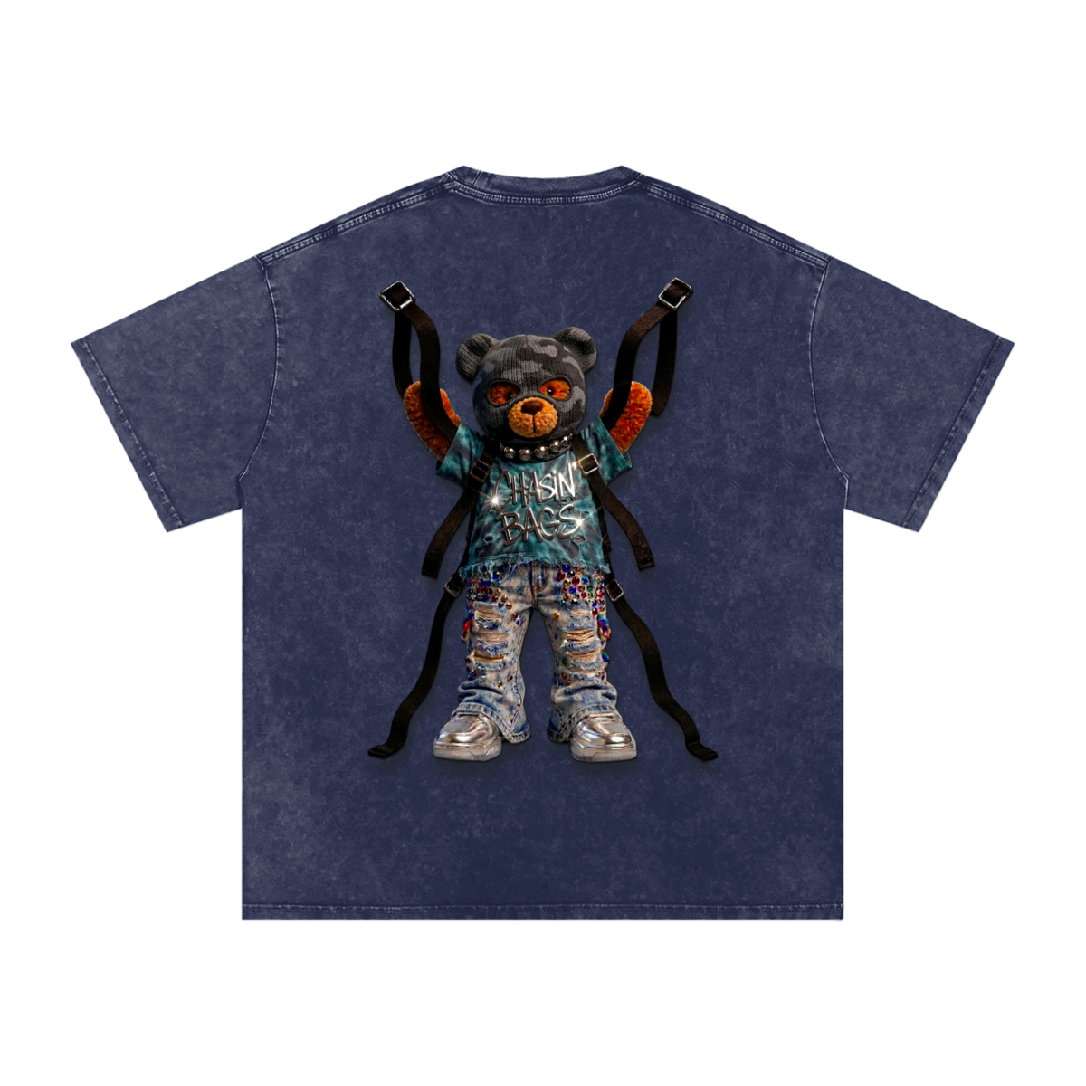 Snow Washed Oversized Cotton T-Shirt