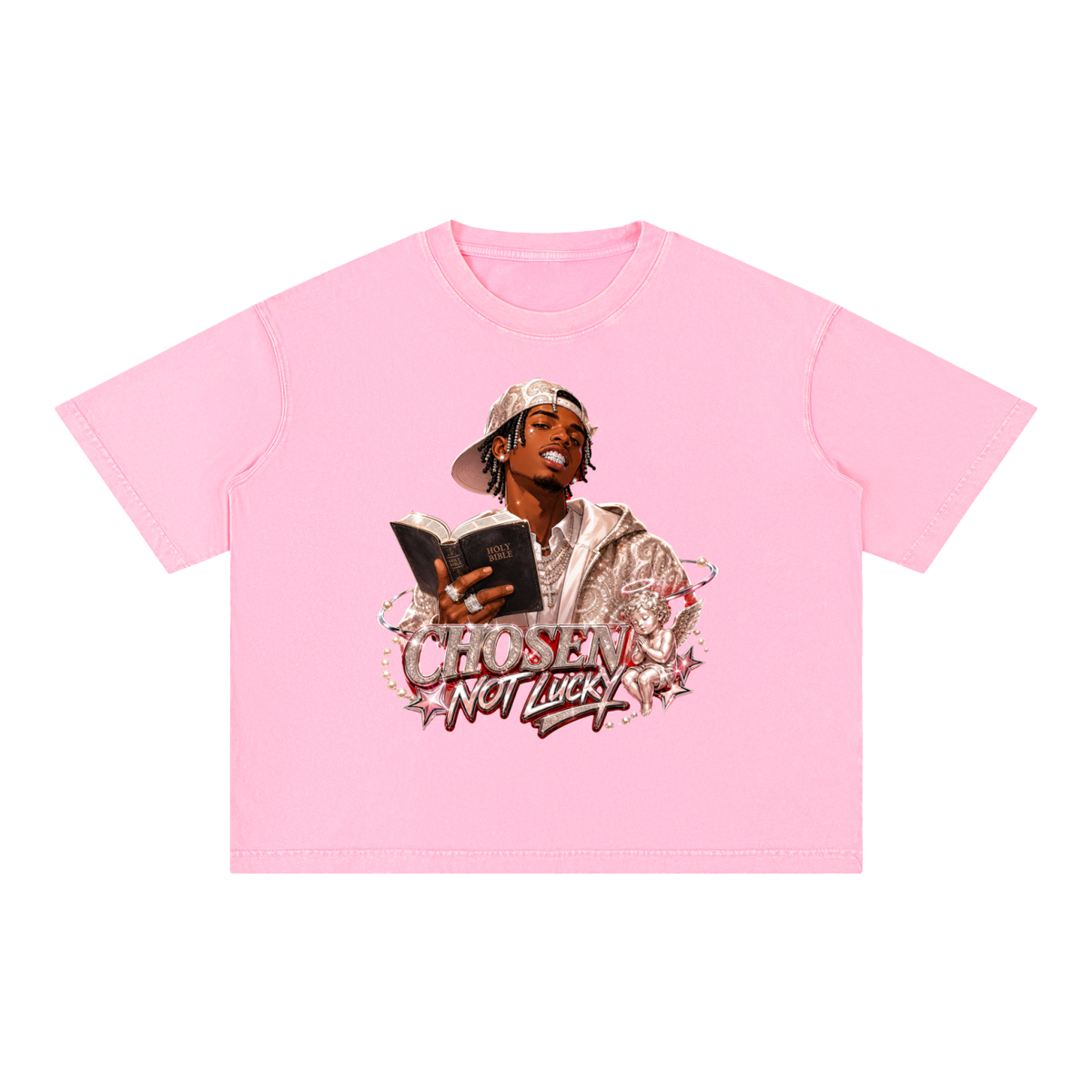 PRAY Mineral Wash Boxy Cotton T-Shirt