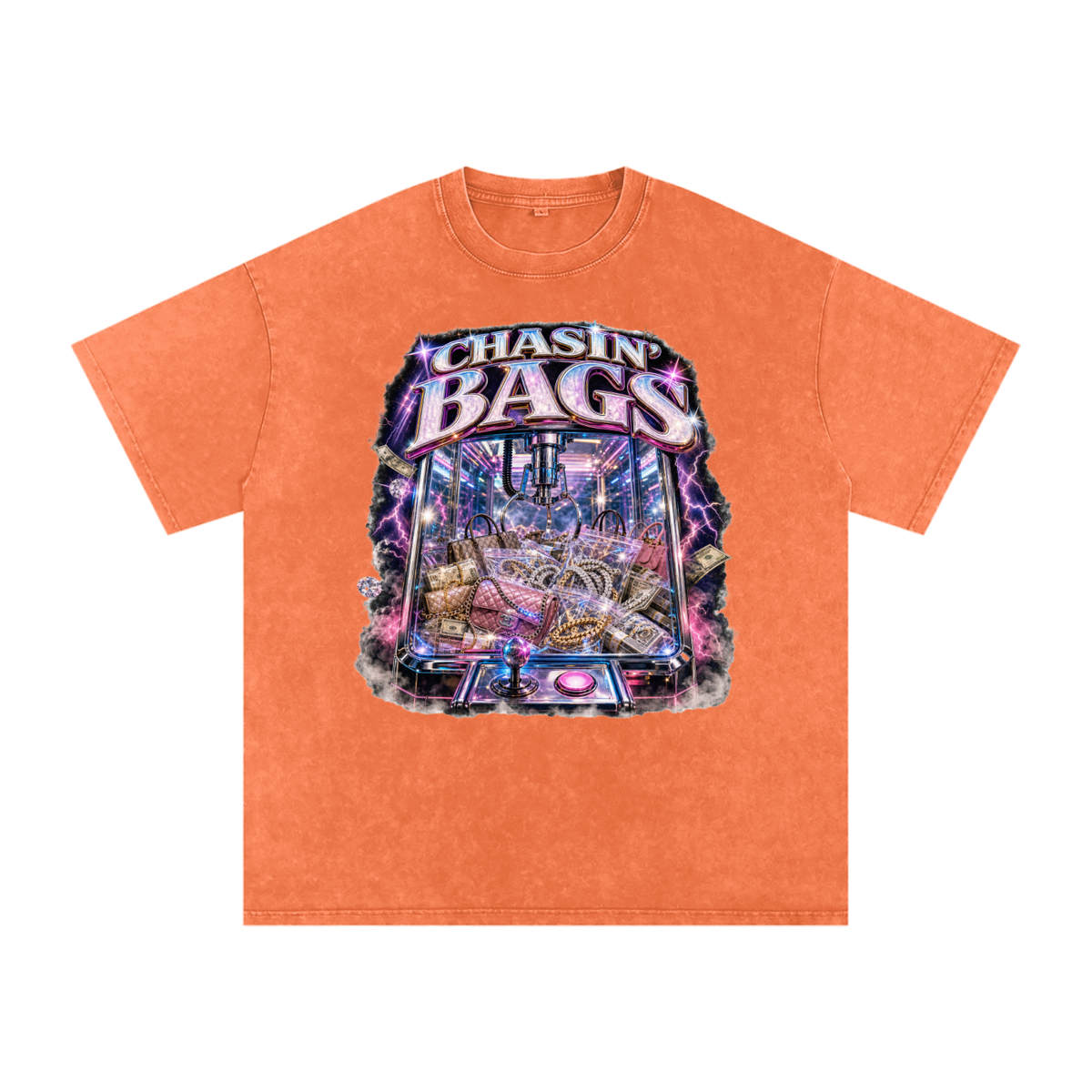 Snow Washed Oversized Cotton T-Shirt