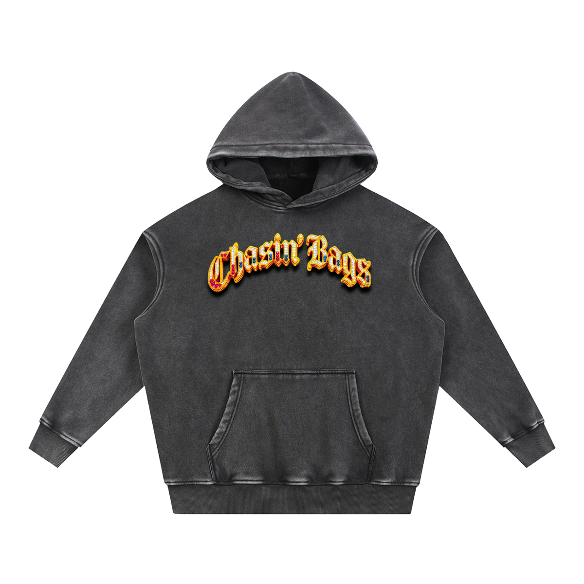 CB on Snow Wash Fleece Oversize Hoodie