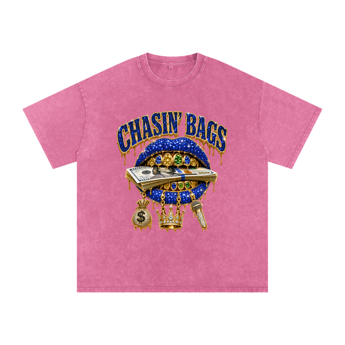 Snow Washed Oversized Cotton T-Shirt