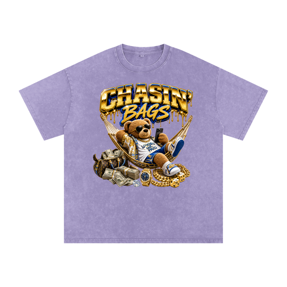Snow Washed Oversized Cotton T-Shirt