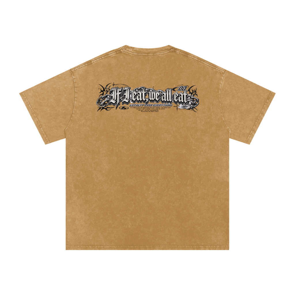 IF I EAT BEARY ON Snow Washed Oversized Cotton T-Shirt