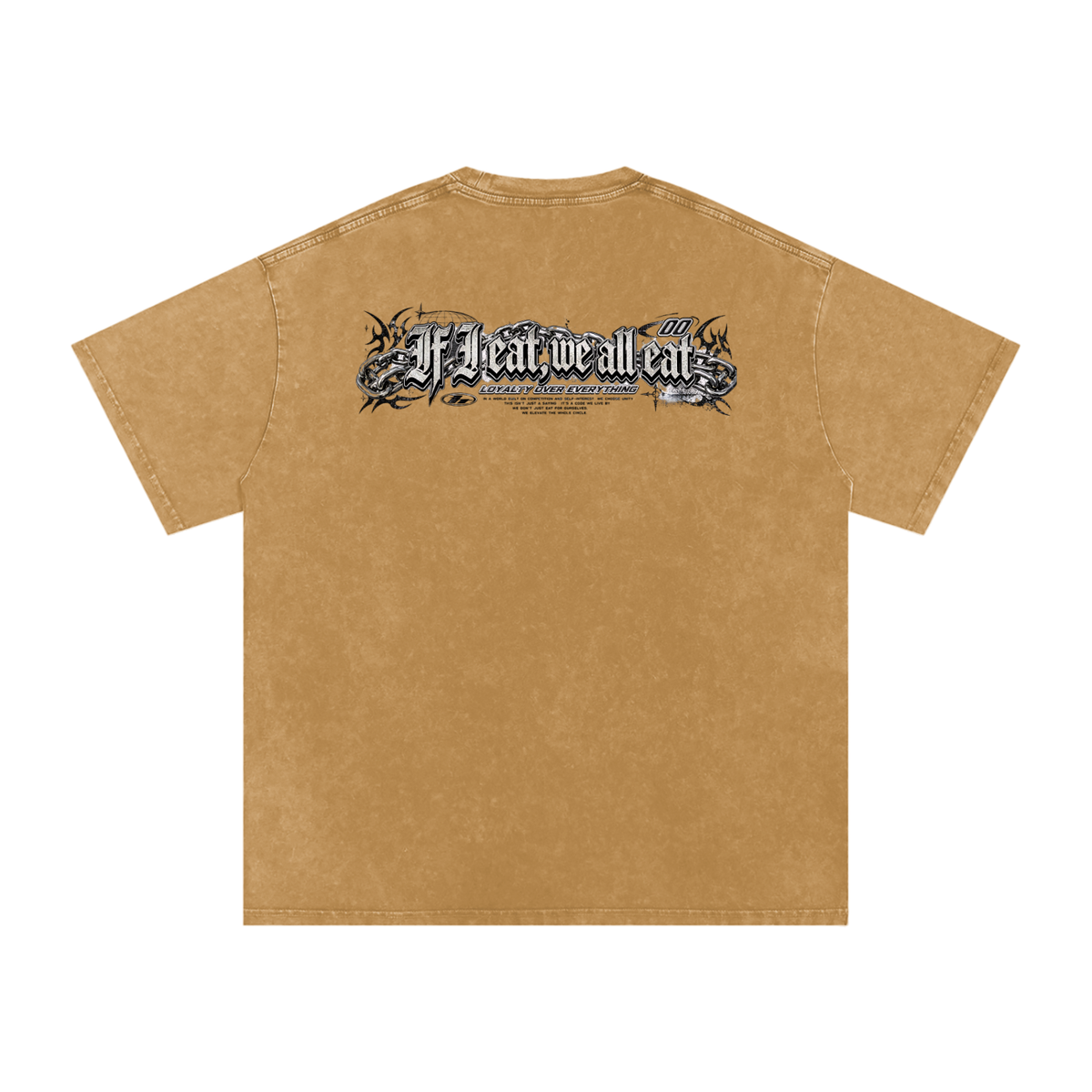 IF I EAT BEARY ON Snow Washed Oversized Cotton T-Shirt