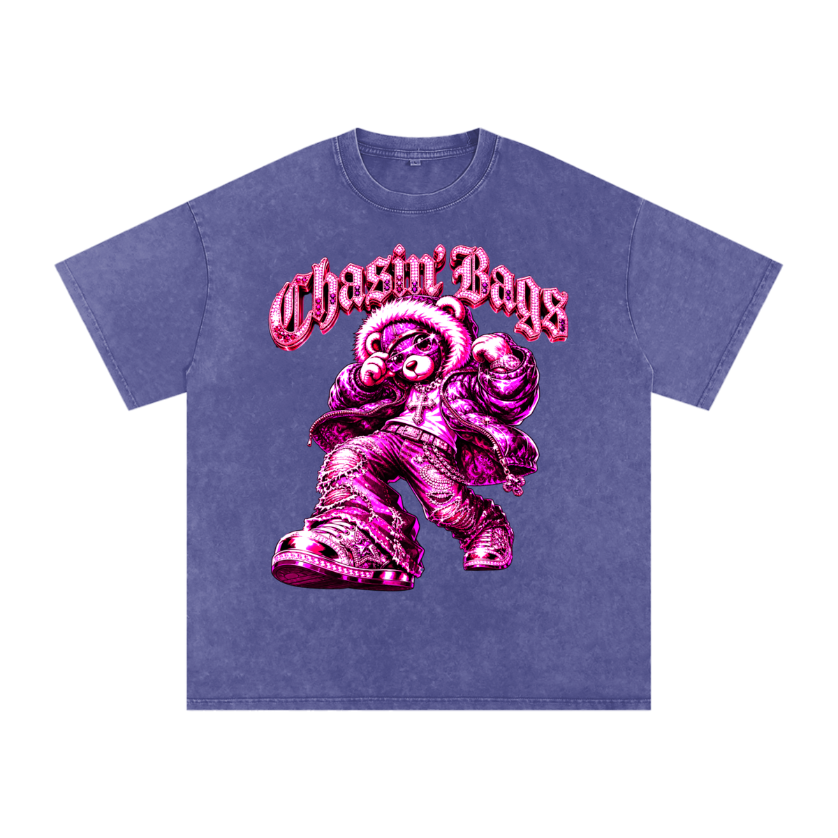 Snow Washed Oversized Cotton T-Shirt