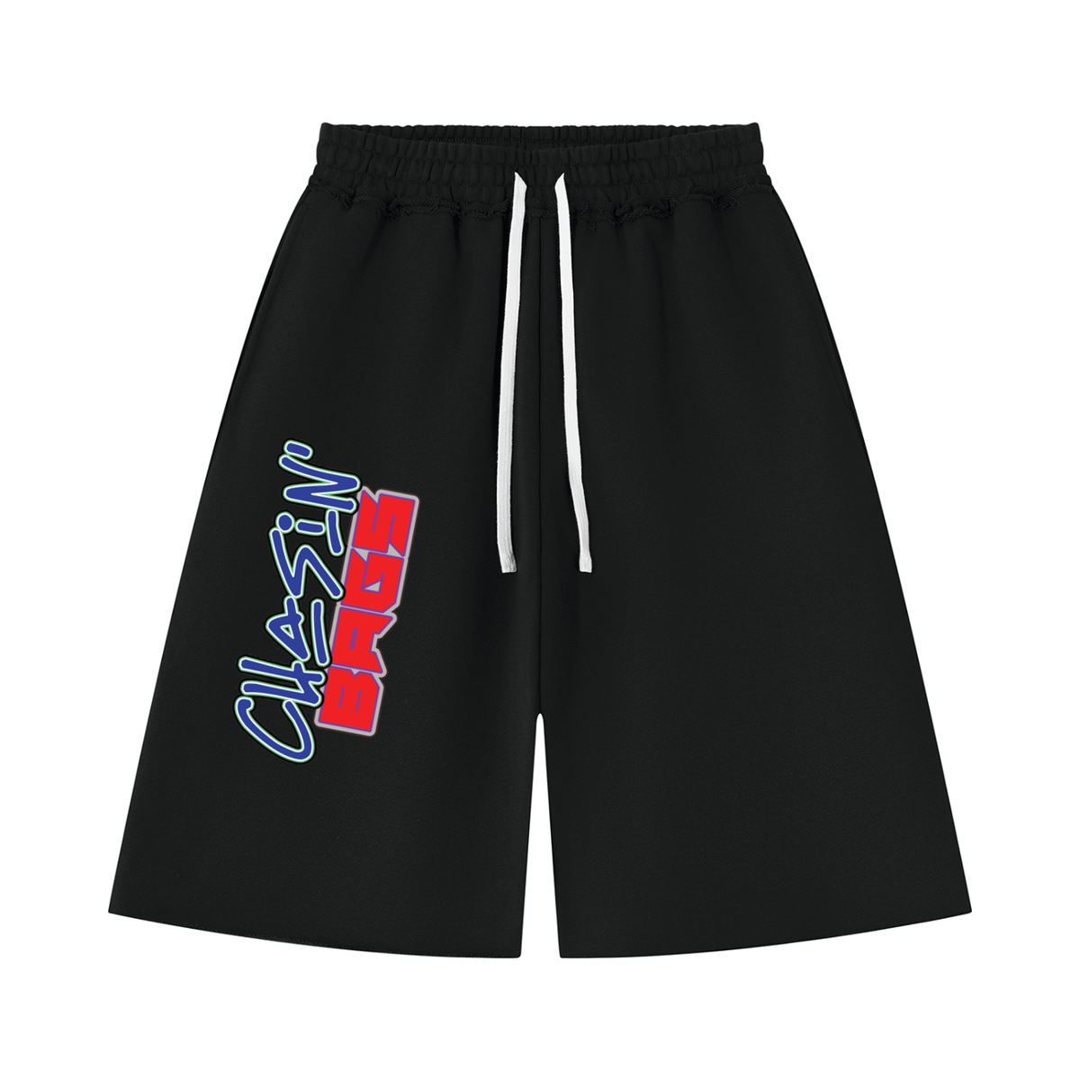 Retro icon 1 on Unisex Heavyweight Raw Edge Shorts