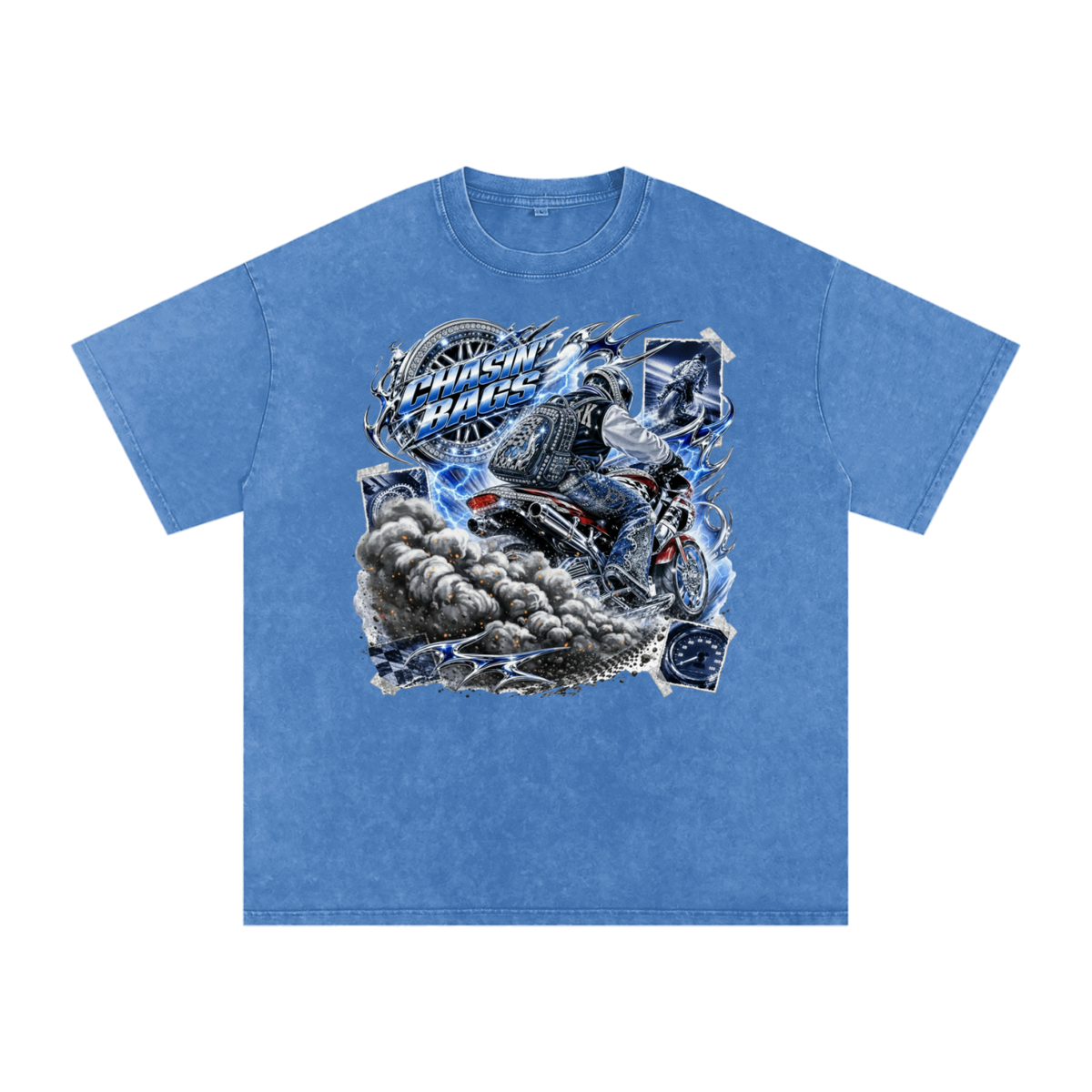 Snow Washed Oversized Cotton T-Shirt
