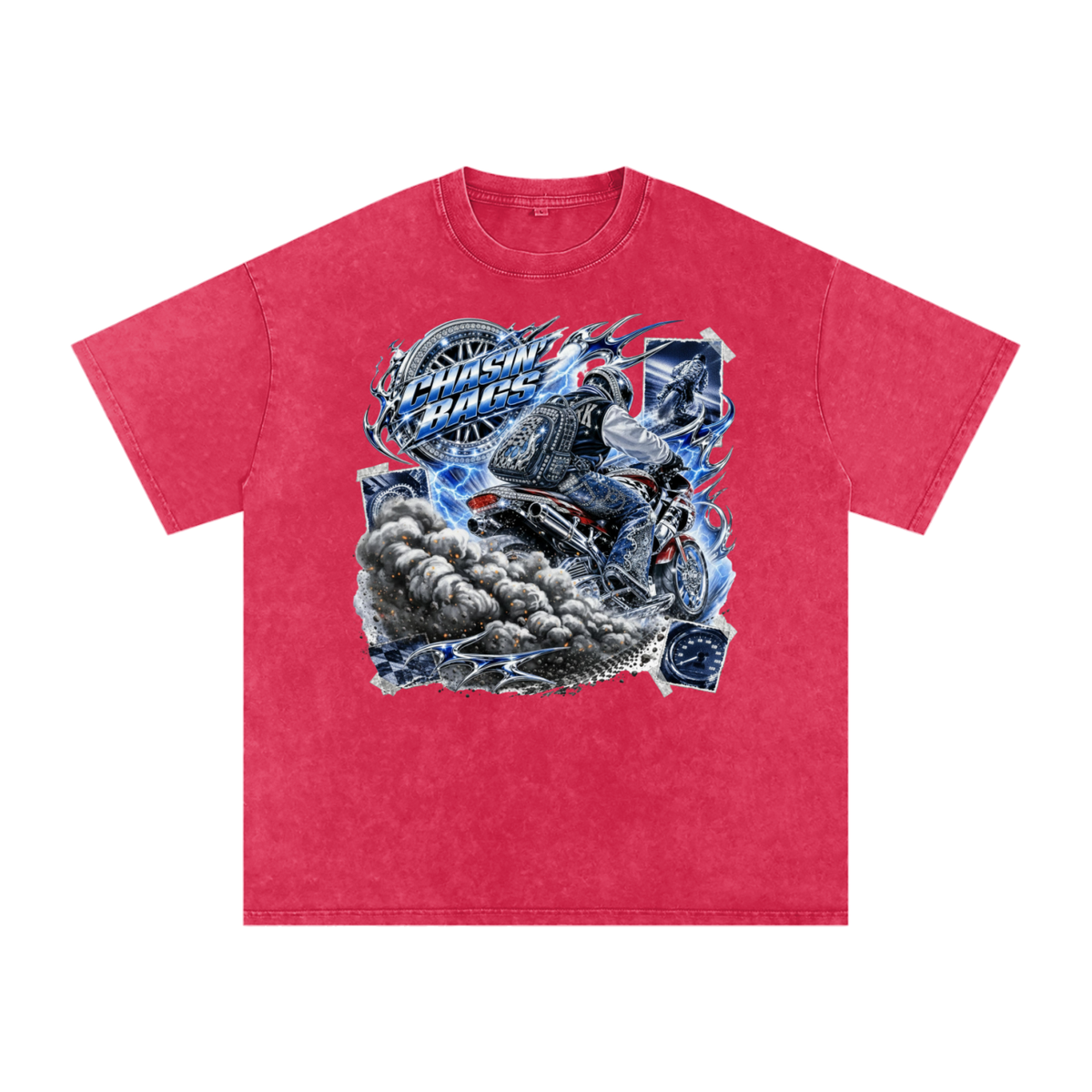 Snow Washed Oversized Cotton T-Shirt
