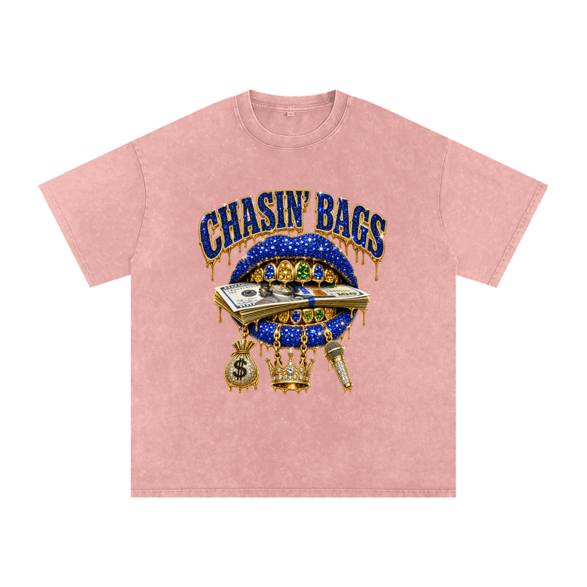 Snow Washed Oversized Cotton T-Shirt