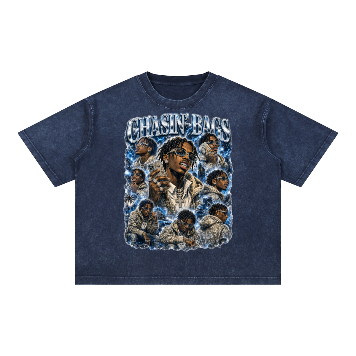Icon drip Mineral Wash Boxy Cotton T-Shirt