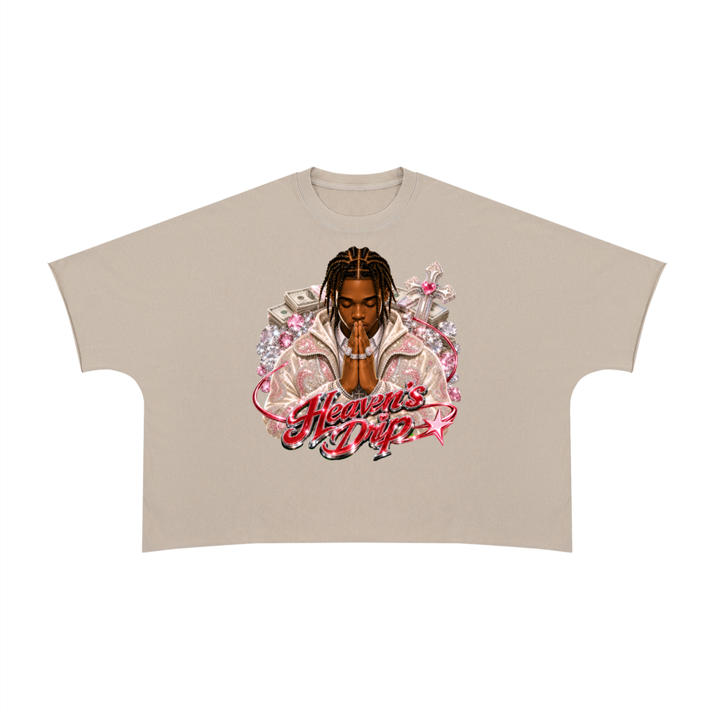 PRAY Unisex Heavyweight Boxy Raw Edge T-Shirt