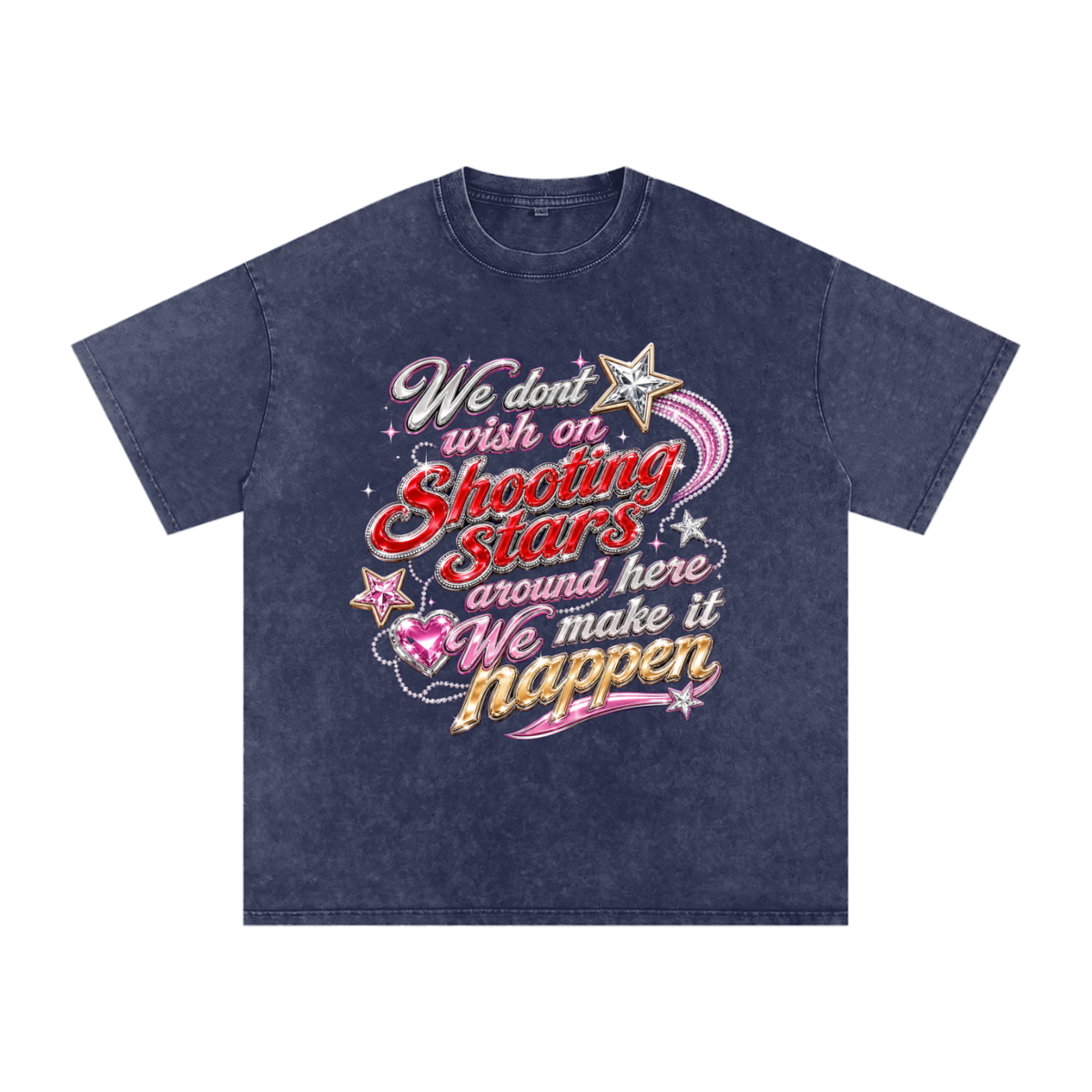 Snow Washed Oversized Cotton T-Shirt