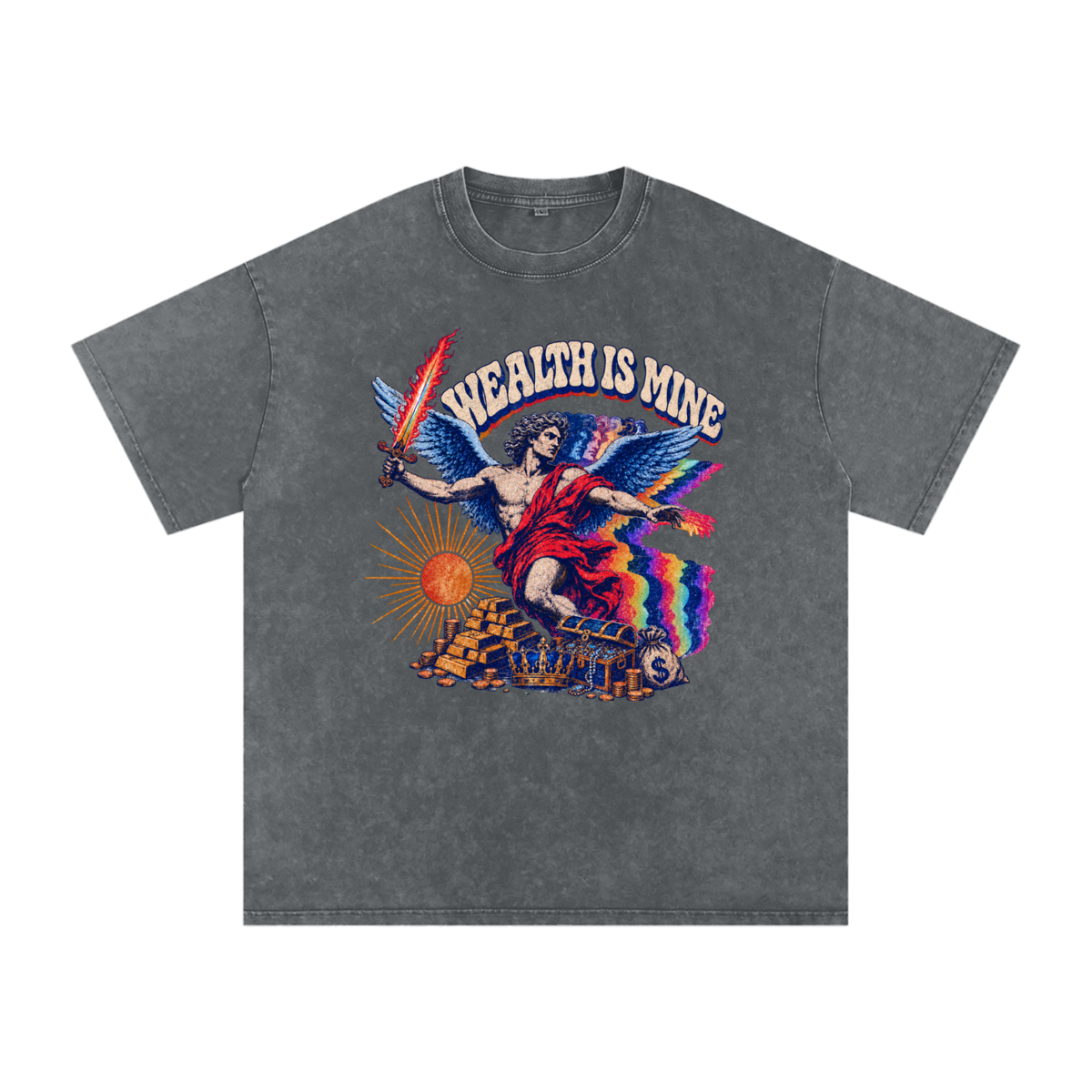 Snow Washed Oversized Cotton T-Shirt