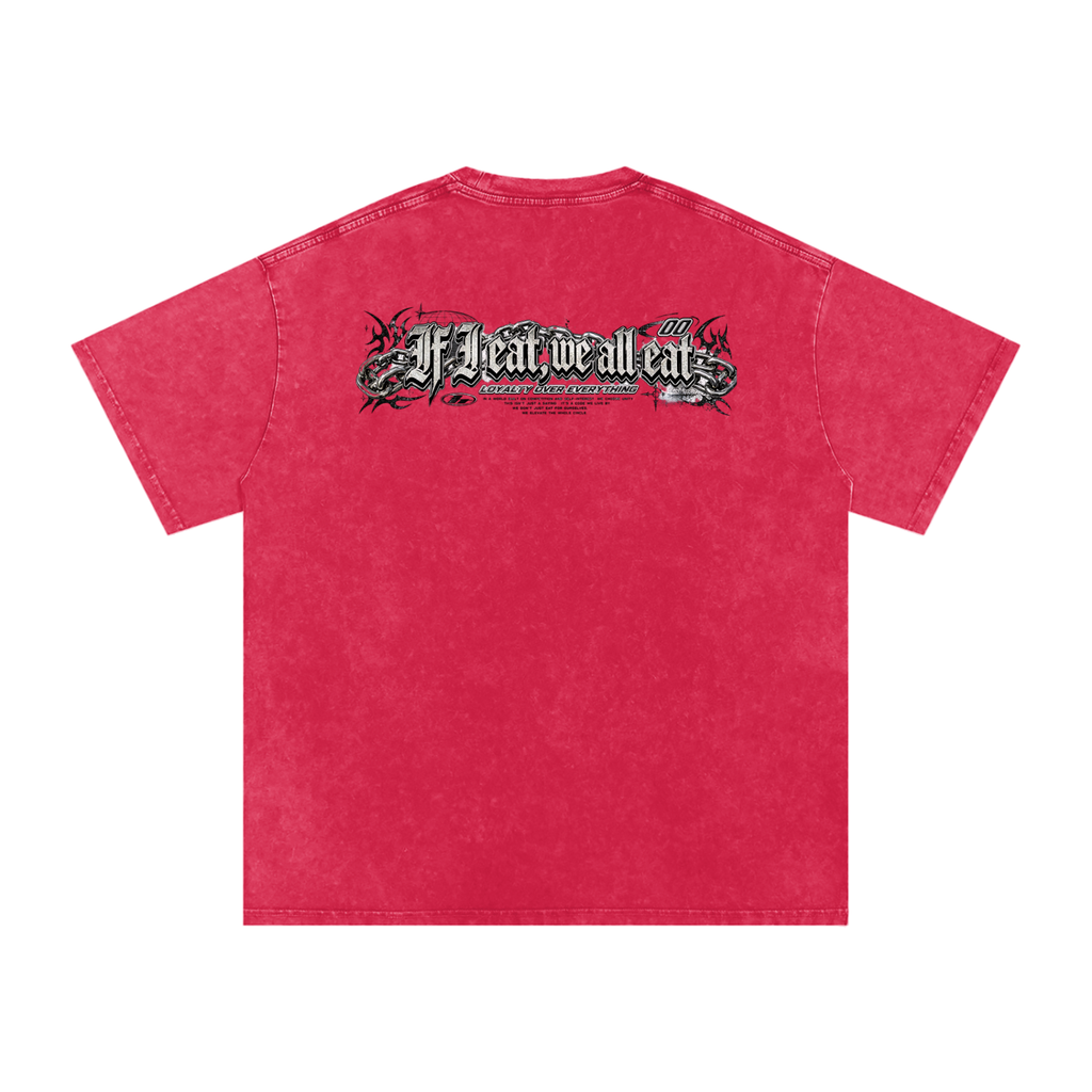 IF I EAT BEARY ON Snow Washed Oversized Cotton T-Shirt
