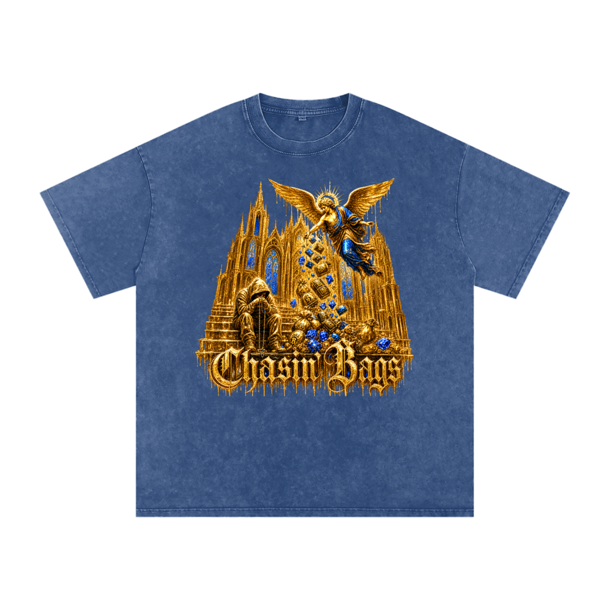 Snow Washed Oversized Cotton T-Shirt