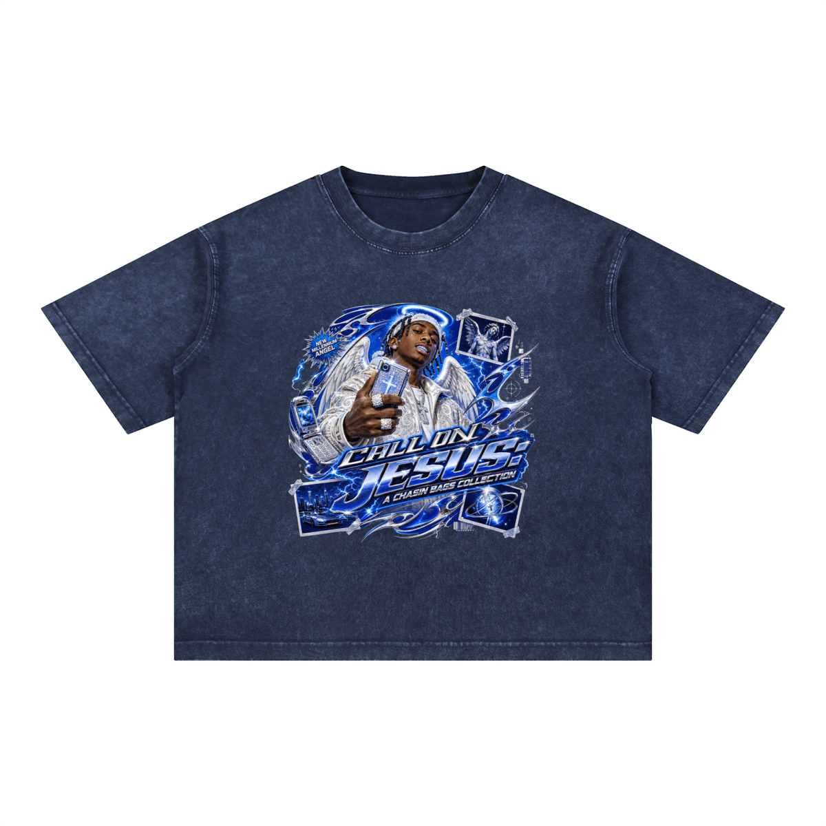 CALL ON Mineral Wash Boxy Cotton T-Shirt