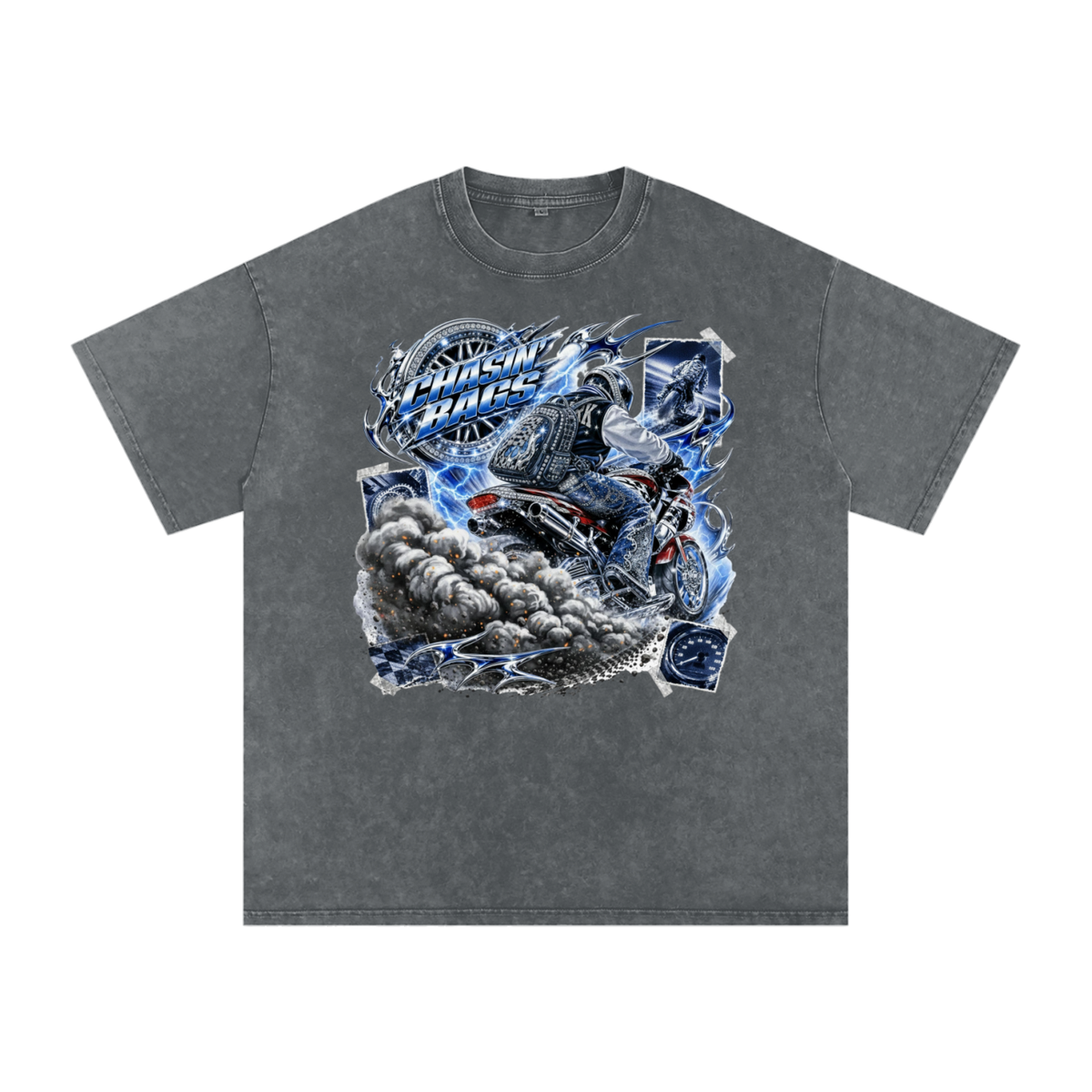 Snow Washed Oversized Cotton T-Shirt