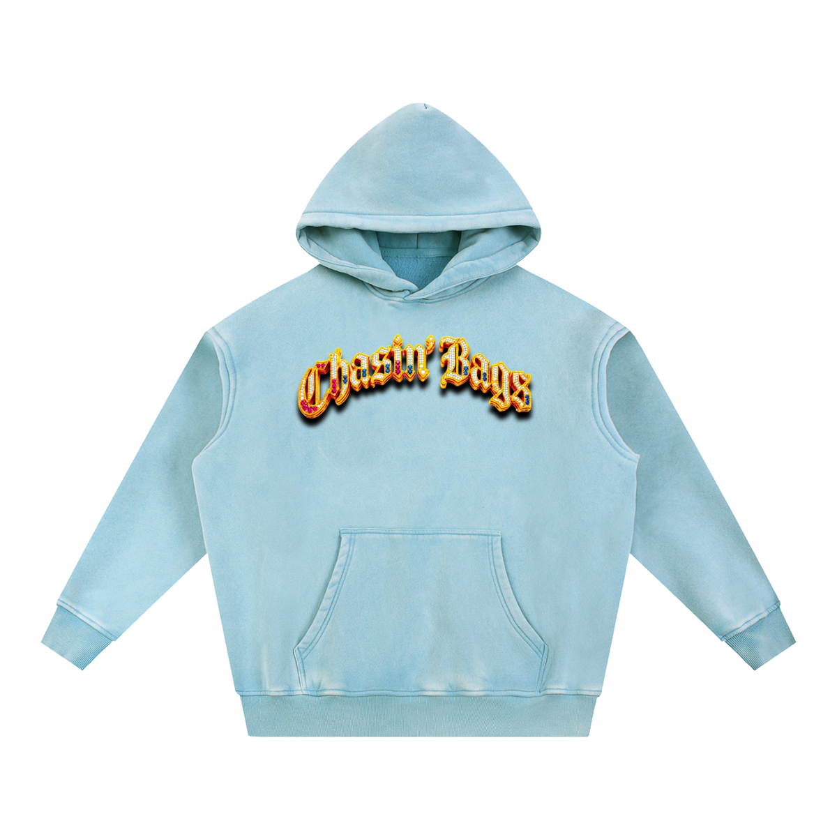 CB on Snow Wash Fleece Oversize Hoodie