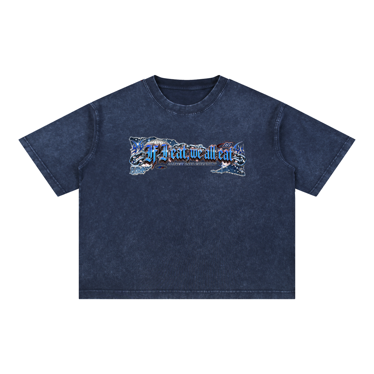 IF I EAT..Mineral Wash Boxy Cotton T-Shirt