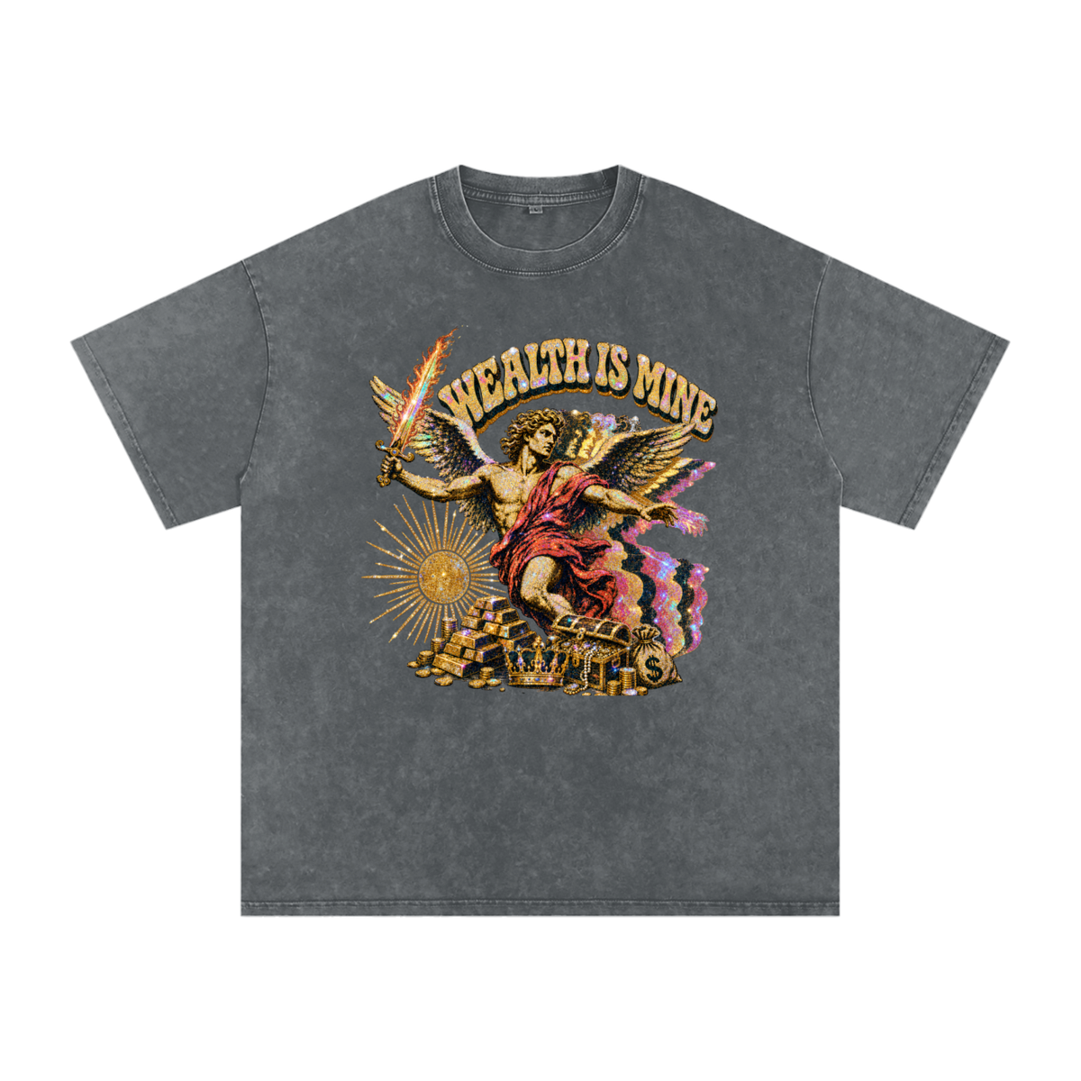 Snow Washed Oversized Cotton T-Shirt