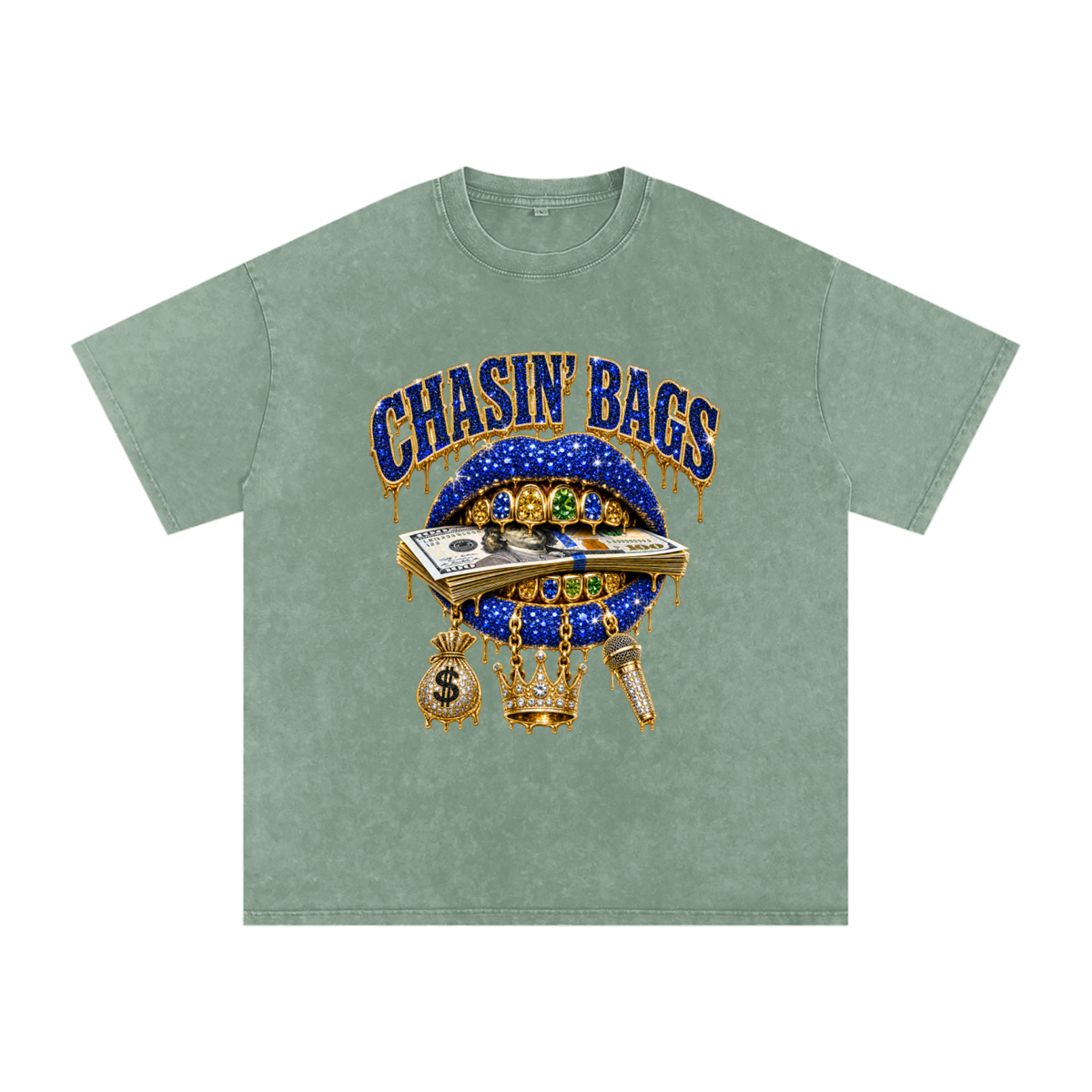 Snow Washed Oversized Cotton T-Shirt