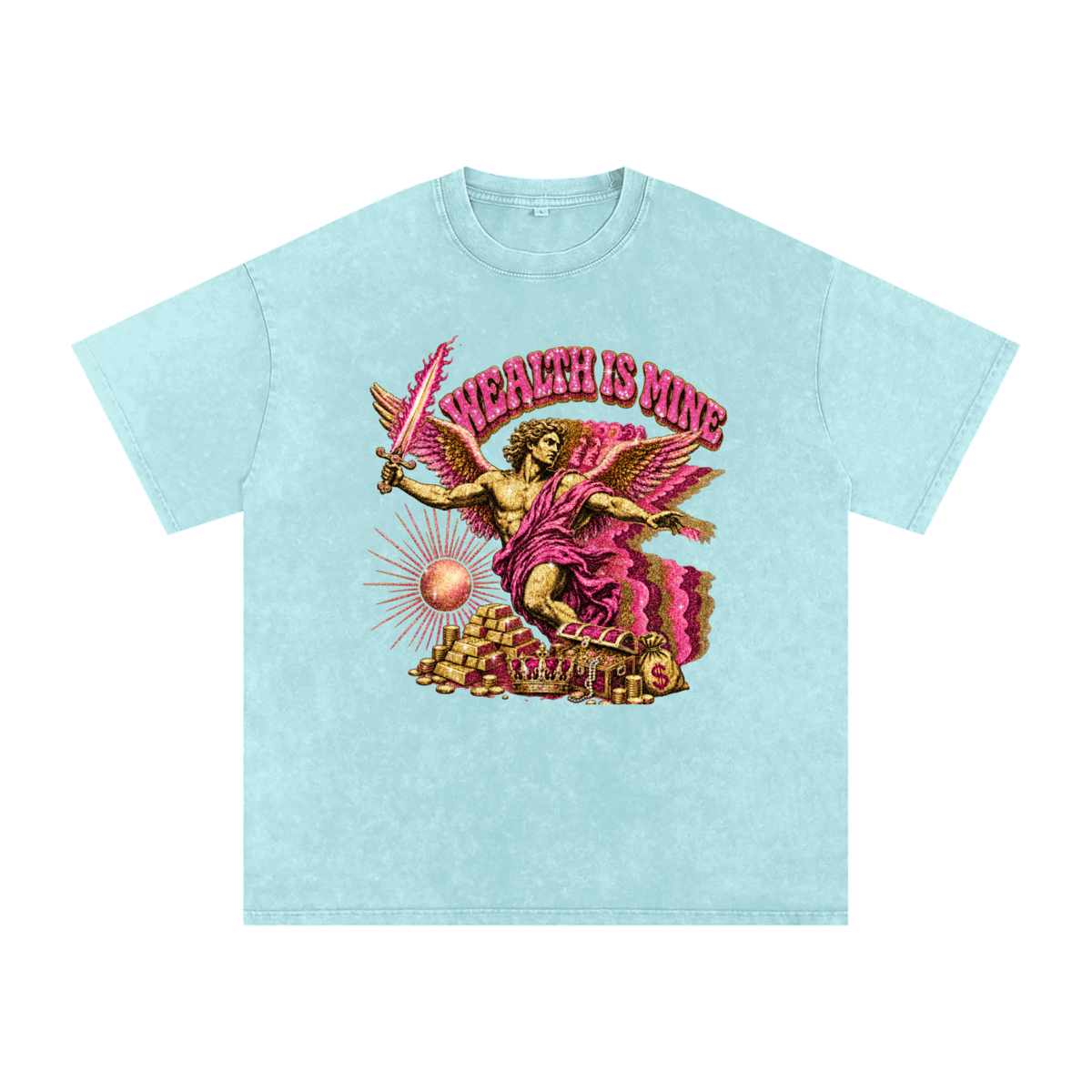 Snow Washed Oversized Cotton T-Shirt