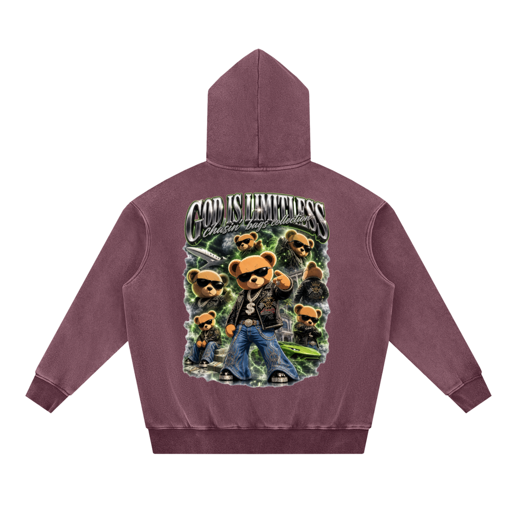 CB on Snow Wash Fleece Oversize Hoodie