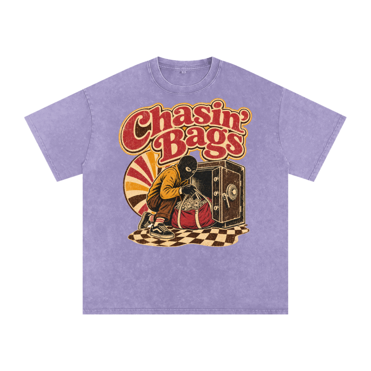 Snow Washed Oversized Cotton T-Shirt
